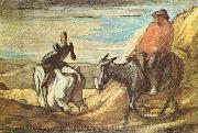 Honore Daumier Sancho Pansa und Don Quichotte im Gebirge Germany oil painting artist